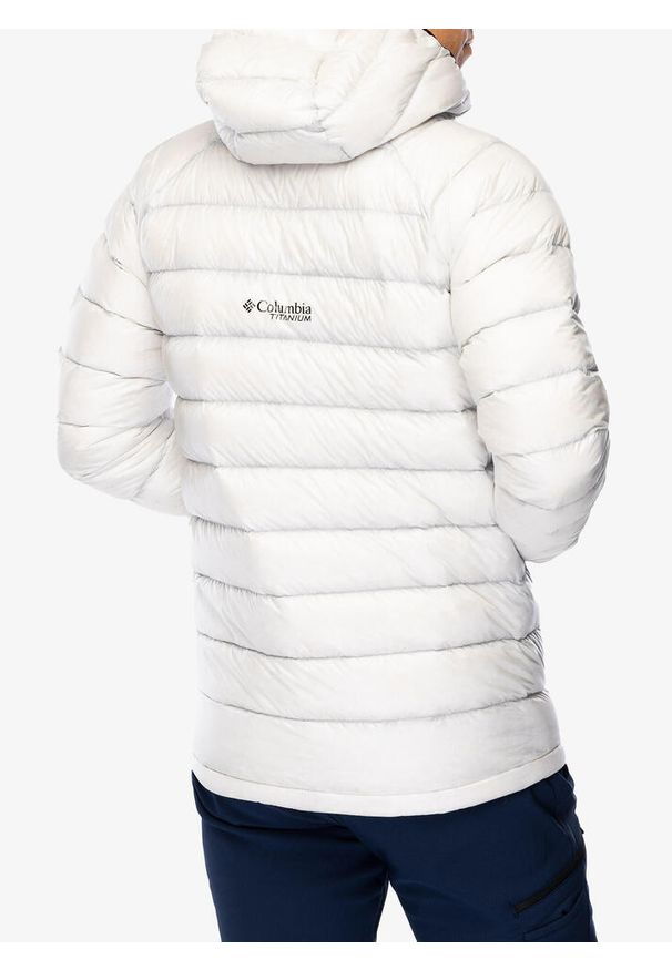 columbia - Kurtka puchowa męska Columbia Arctic Crest Down Hooded Jacket. Kolor: biały. Materiał: puch