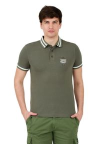 Aeronautica Militare - AERONAUTICA MILITARE Zielone męskie polo Short Sleeve, Rozmiar L. Typ kołnierza: polo. Kolor: zielony #4