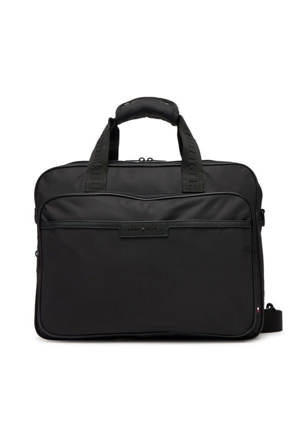 TOMMY HILFIGER - Tommy Hilfiger Torba na laptopa Th Repreve Computer Bag AM0AM13466 Czarny. Kolor: czarny. Materiał: materiał