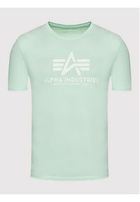 Alpha Industries T-Shirt Basic 100501 Zielony Regular Fit. Kolor: zielony. Materiał: bawełna