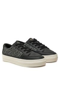 TOMMY HILFIGER - Tommy Hilfiger Sneakersy Vulc Leather Sneaker Monogram FW0FW08331 Czarny. Kolor: czarny. Materiał: skóra #6
