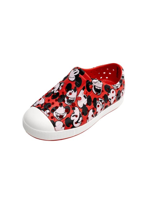 Native Shoes - Buty miejskie dziecięce NATIVE JEFFERSON PRINT YOUTH DISNEY. Okazja: na co dzień. Kolor: czerwony. Wzór: nadruk, motyw z bajki