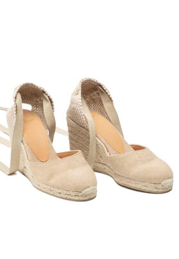 Castañer Espadryle Carina/8/002 021642-2017 Beżowy. Kolor: beżowy. Materiał: materiał
