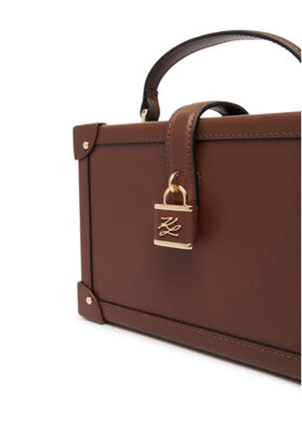 Karl Lagerfeld - KARL LAGERFELD Torebka B1W30100 Brązowy. Kolor: brązowy. Materiał: skórzane