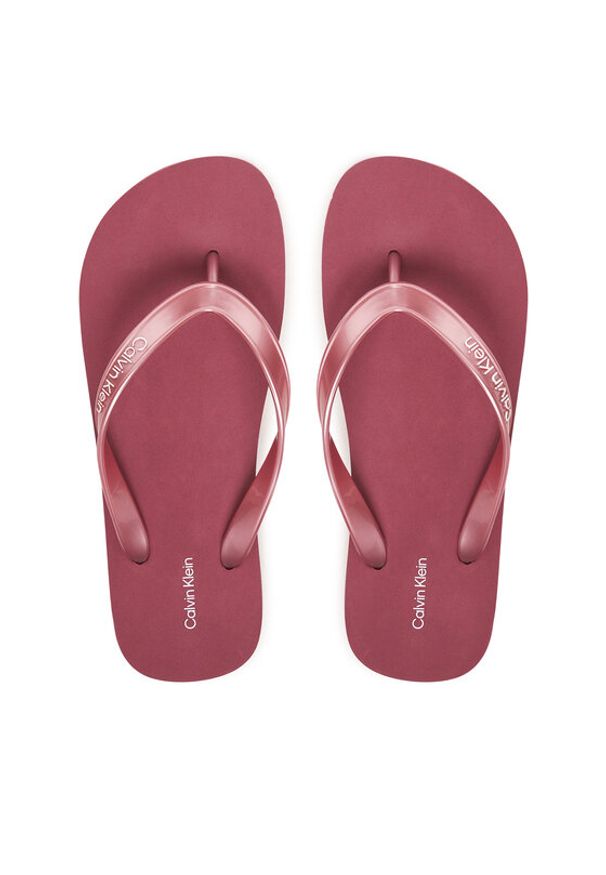 Calvin Klein Japonki Flatform Flip Flop Met Tpu HW0HW03120 Różowy. Kolor: różowy. Materiał: syntetyk