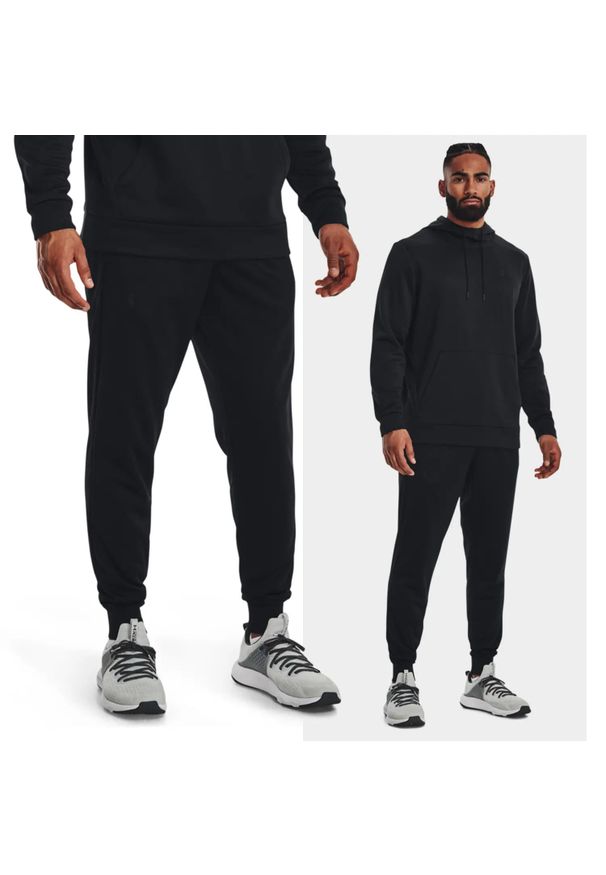 Spodnie fitness męskie Under Armour Armour Fleece Joggers. Kolor: wielokolorowy, czarny. Sport: fitness