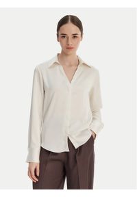 Calvin Klein Koszula Hammered LV044F129G Écru Regular Fit. Materiał: syntetyk #1