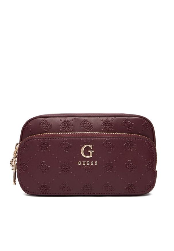 Guess Kosmetyczka PW7545 P5473 Bordowy. Kolor: czerwony. Materiał: skóra