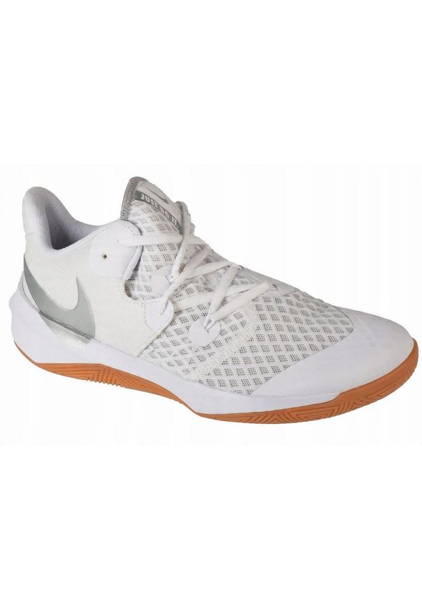 Nike - Skórzane Buty Do Siatkówki Zoom Hyperspeed Unisex Dla Dorosłych. Kolor: biały. Materiał: skóra. Sezon: zima