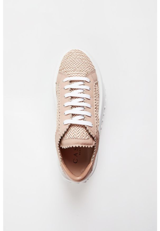 Casadei - Sneakersy damskie skórzane CASADEI. Materiał: skóra