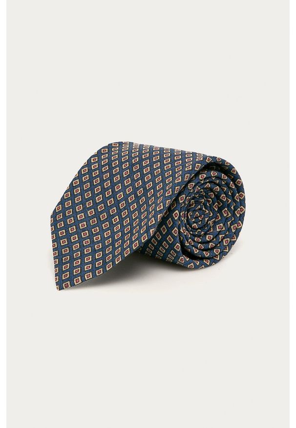 Polo Ralph Lauren - Krawat. Kolor: niebieski. Materiał: tkanina, len, materiał