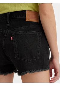 Levi's® Szorty jeansowe 501® Original 563270318 Czarny Slim Fit. Kolor: czarny. Materiał: jeans