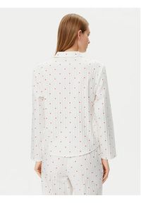 Hunkemöller Koszulka piżamowa Jacquard Hearts 301436 Biały Relaxed Fit. Kolor: biały. Materiał: bawełna #3