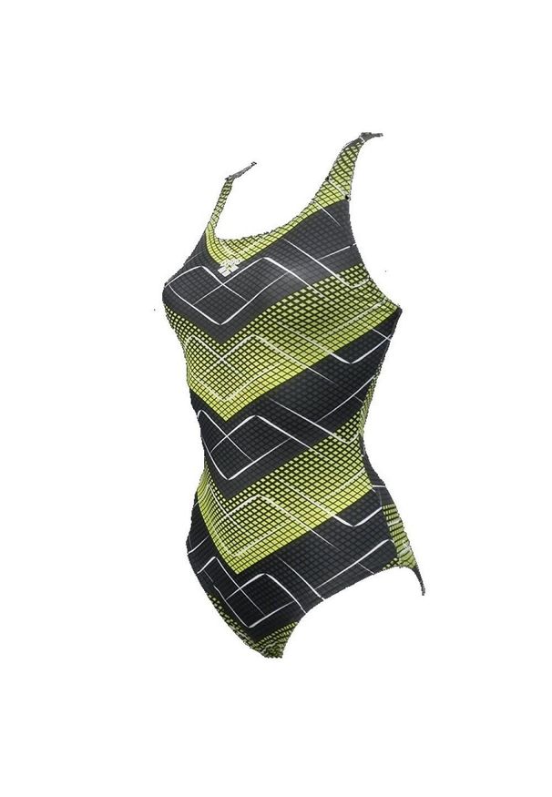 Strój kąpielowy damski jednoczęściowy Arena Roskilde. Kolor: żółty, wielokolorowy, czarny