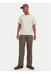 Jack & Jones T-Shirt Corp Logo 12151955 Beżowy Regular Fit. Kolor: beżowy. Materiał: bawełna #7