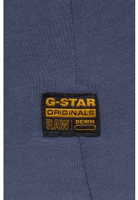G-Star RAW - G-Star Raw t-shirt bawełniany kolor granatowy. Kolor: niebieski. Materiał: bawełna. Wzór: gładki #5