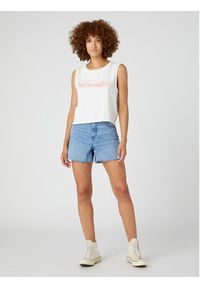 Wrangler Szorty jeansowe Donna W25H73191 112332278 Niebieski Regular Fit. Kolor: niebieski. Materiał: bawełna
