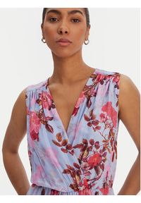 Fracomina Sukienka codzienna FR26SD3018W774R8 Niebieski Regular Fit. Okazja: na co dzień. Kolor: niebieski. Materiał: jedwab. Typ sukienki: proste. Styl: casual #5