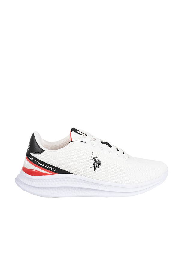 U.S. Polo Assn. Sneakersy "Kaleb002" | Kaleb002 | Mężczyzna | Biały. Kolor: biały. Materiał: skóra ekologiczna, materiał. Wzór: aplikacja, nadruk