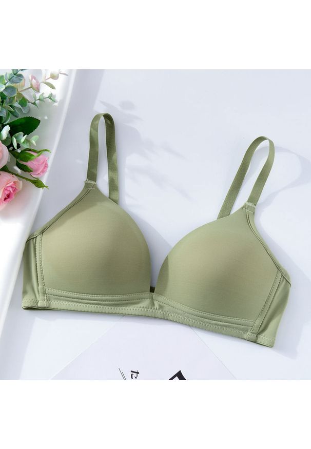 Intica - Biustonosz modelujący bez fiszbin na co dzień i specjalne okazje Zhelezna. Kolor: zielony. Materiał: materiał