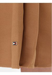 TOMMY HILFIGER - Tommy Hilfiger Spódnica plisowana WW0WW43886 Brązowy Regular Fit. Kolor: brązowy. Materiał: bawełna