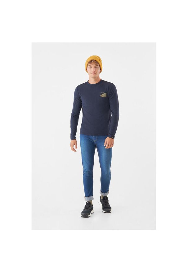 Viking - Longsleeve męski VIKING Escalante Man Bamboo. Kolor: niebieski. Długość rękawa: długi rękaw. Sport: turystyka piesza