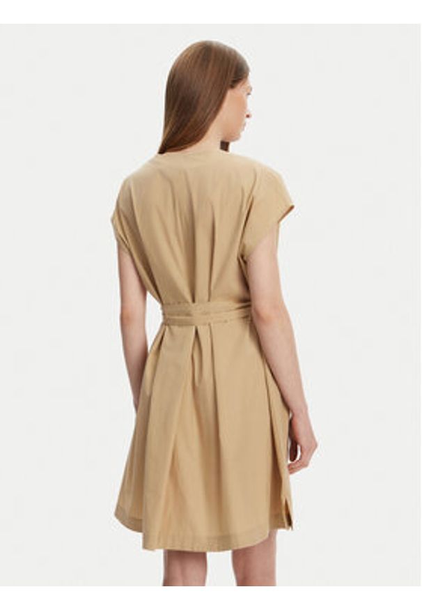 Weekend Max Mara Sukienka codzienna Mitico 2515221132 Beżowy Regular Fit. Okazja: na co dzień. Kolor: beżowy. Materiał: bawełna. Typ sukienki: proste. Styl: casual