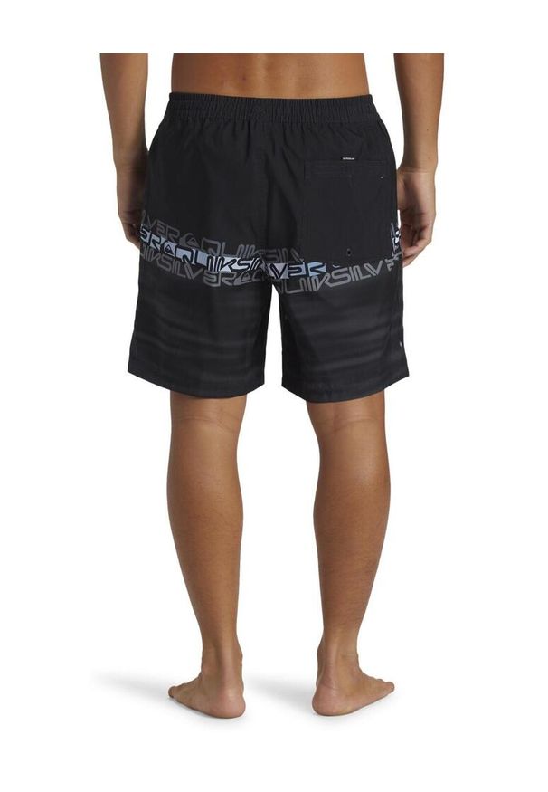 Quiksilver - Szorty kąpielowe dla Mężczyzn EVERYDAY WORDBLOCK VOLLEY 17" Czarny. Kolor: czarny. Materiał: poliester. Styl: klasyczny, sportowy