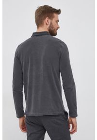 Marc O'Polo Longsleeve bawełniany kolor szary gładki. Okazja: na co dzień. Typ kołnierza: polo. Kolor: szary. Materiał: bawełna. Długość rękawa: długi rękaw. Wzór: gładki. Styl: casual #2