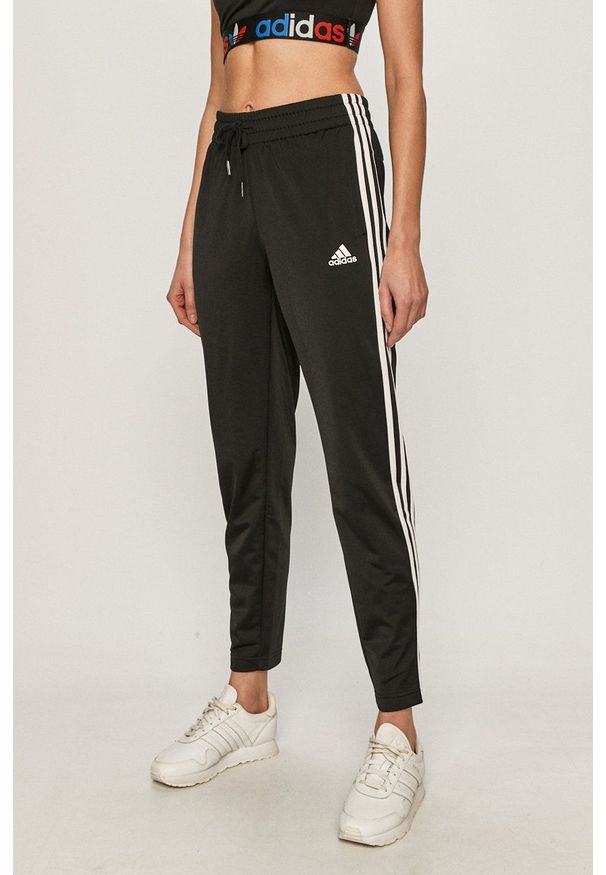 Adidas - adidas - Dres. Kolor: czarny. Materiał: dresówka