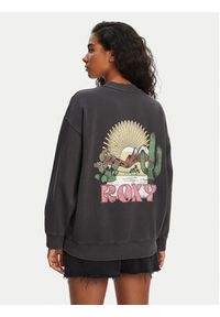 Roxy Bluza ERJFT04997 Czarny Relaxed Fit. Kolor: czarny. Materiał: bawełna