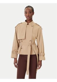 Rinascimento Płaszcz przejściowy CFC0124670003 Beżowy Regular Fit. Kolor: beżowy. Materiał: syntetyk #1