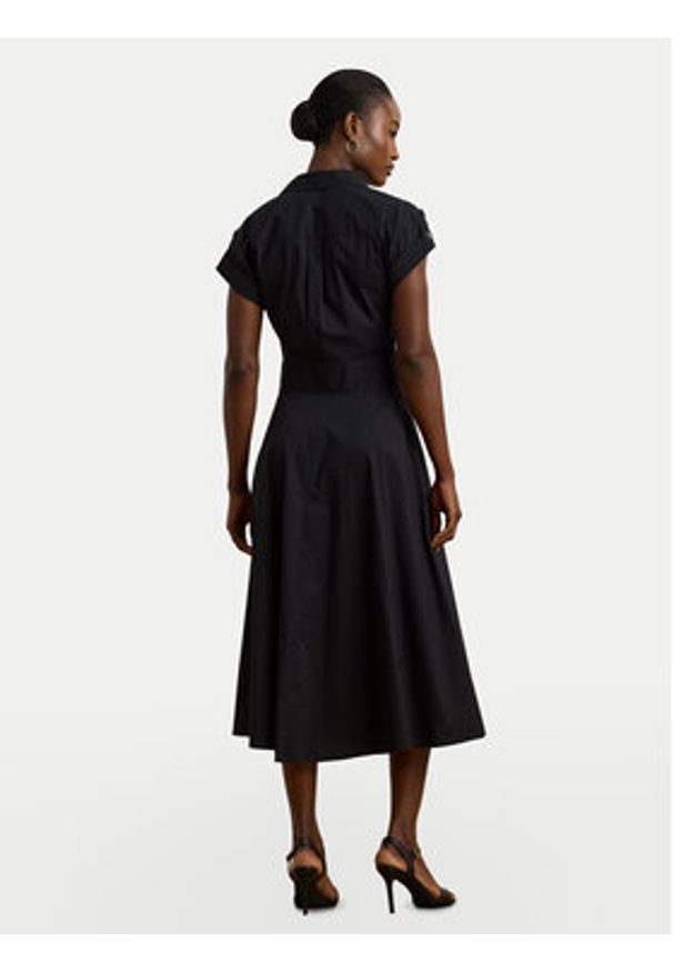 Lauren Ralph Lauren - LAUREN RALPH LAUREN Sukienka koszulowa 200973594001 Czarny Regular Fit. Kolor: czarny. Materiał: wiskoza. Typ sukienki: koszulowe