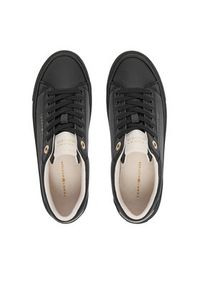 TOMMY HILFIGER - Tommy Hilfiger Sneakersy Th Platform Sneaker Tumbled Ltr FW0FW09018 Czarny. Kolor: czarny. Materiał: skóra. Obcas: na platformie #6