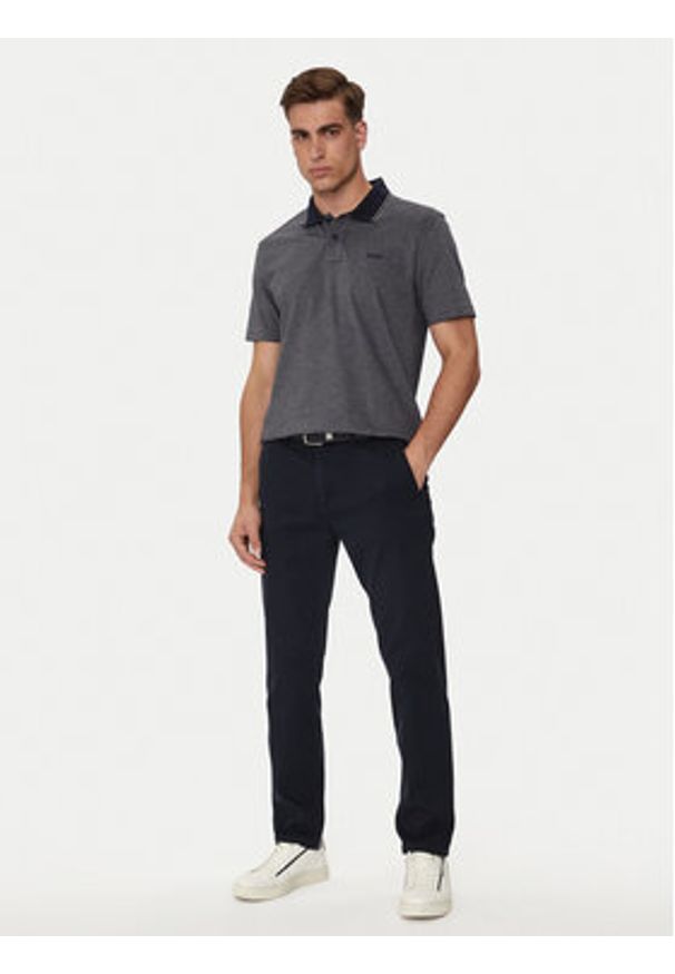 BOSS - Boss Chinosy 50513028 Granatowy Tapered Fit. Kolor: niebieski. Materiał: bawełna