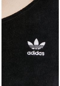 adidas Originals Bluza H18840 damska kolor czarny gładka H18840-BLACK. Kolor: czarny. Materiał: poliester, materiał, dzianina. Wzór: gładki #2