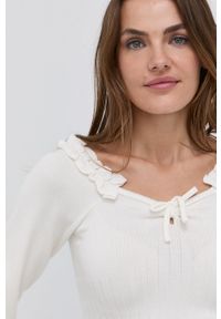 Silvian Heach Sweter damski kolor biały. Kolor: biały. Materiał: dzianina. Długość rękawa: długi rękaw. Długość: długie #2