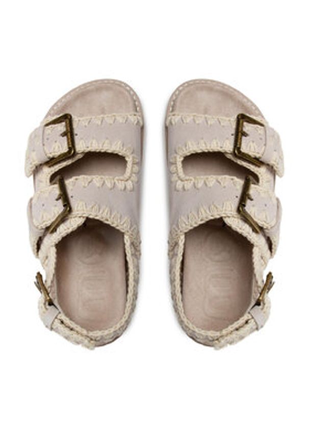 Mou Sandały New Bio SW461003A Szary. Kolor: szary. Materiał: zamsz, skóra