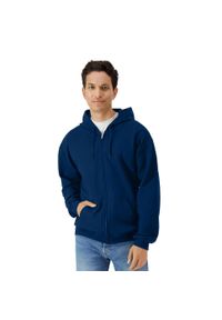 GILDAN - Męska Bluza Z Kapturem Softstyle Midweight Full Zip. Typ kołnierza: kaptur. Kolor: niebieski