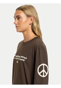 Quiksilver Bluzka Standard EQWZT03200 Brązowy Regular Fit. Kolor: brązowy. Materiał: bawełna #4