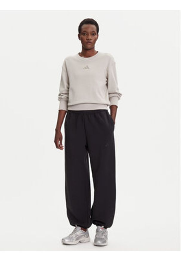 Adidas - adidas Bluza ALL SZN French Terry JV9816 Beżowy Regular Fit. Kolor: beżowy. Materiał: bawełna