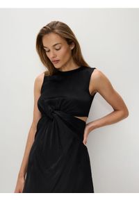 Reserved - Sukienka z wiskozy - czarny. Kolor: czarny. Materiał: wiskoza #1