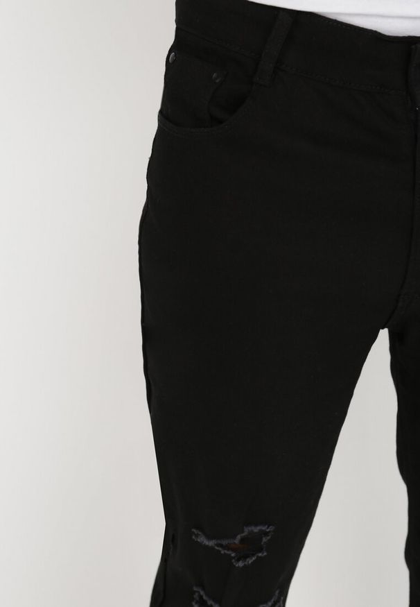 Born2be - Czarne Jeansy Thesoreia. Kolekcja: plus size. Kolor: czarny. Wzór: aplikacja. Styl: klasyczny