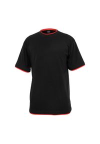 Urban Classics - Koszulka Urban Classic contrat tall. Kolor: czarny, czerwony, wielokolorowy #1