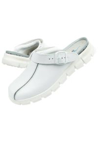 Klapki chodaki buty medyczne Abeba W 57310 białe. Kolor: biały. Materiał: skóra #10