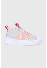 Converse trampki dziecięce kolor szary. Nosek buta: okrągły. Zapięcie: sznurówki. Kolor: szary. Materiał: guma