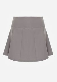 Renee - Ciemnoszare Tenisowe Spódnico-Spodenki z Elastycznego Materiału Natennia. Okazja: na co dzień. Kolor: szary. Materiał: materiał. Styl: casual, sportowy #8