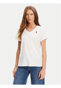 U.S. Polo Assn. T-Shirt WUP0635 Biały Classic Fit. Typ kołnierza: polo. Kolor: biały. Materiał: bawełna