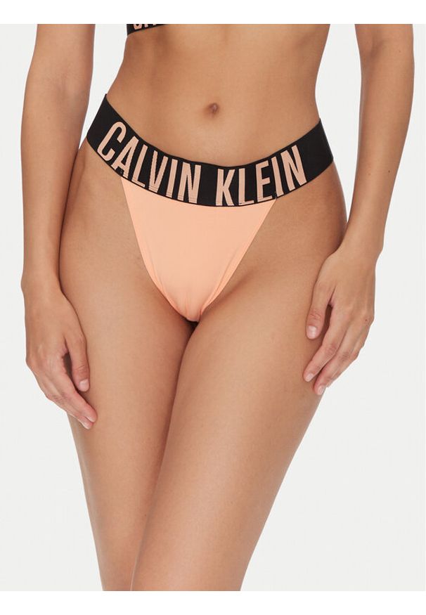 Calvin Klein Underwear Stringi 000QF7638E Różowy. Kolor: różowy. Materiał: syntetyk
