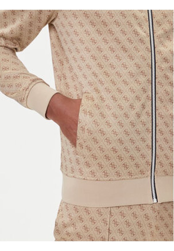 Guess Bluza Z2BQ06 K7122 Beżowy Regular Fit. Kolor: beżowy. Materiał: syntetyk